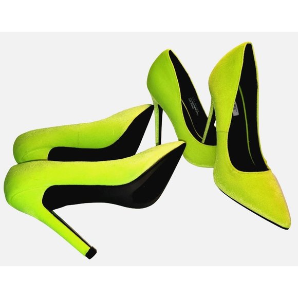 Cape Robbin Priscilla 3 Lime Green Stiletto Pumps 2 Pair Available Sizes 7.5 and - Picture 2 of 11